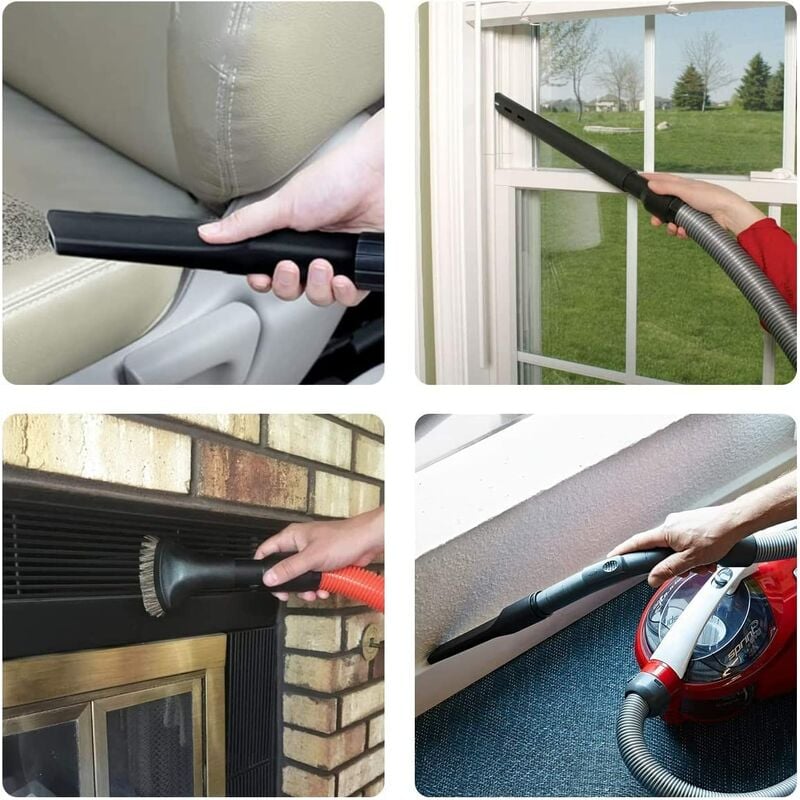 6 Pièces Accessoires pour Aspirateur-Convient aux Aspirateurs de Calibre 32 mm à 35 mm-pour Embout Aspirateur Karcher, Rowenta, Xoiture, Bosch, Miele - 5