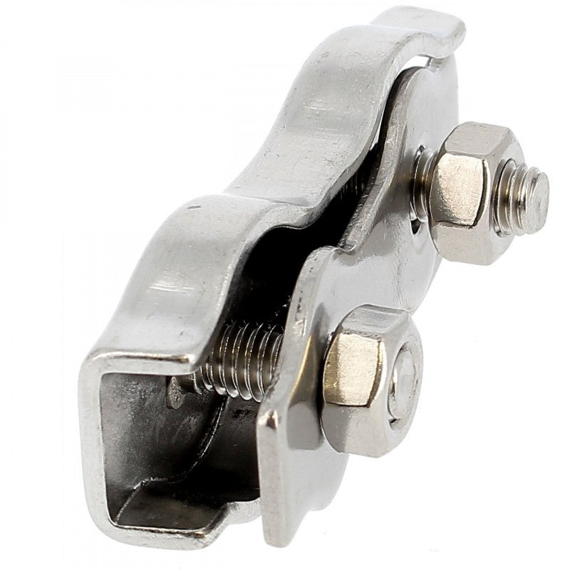 Serre-câble Plat à 2 Boulons En Inox A4 - Pour Câbles Jusqu'à 8 Mm - Fabriqué En France Par FP INOX