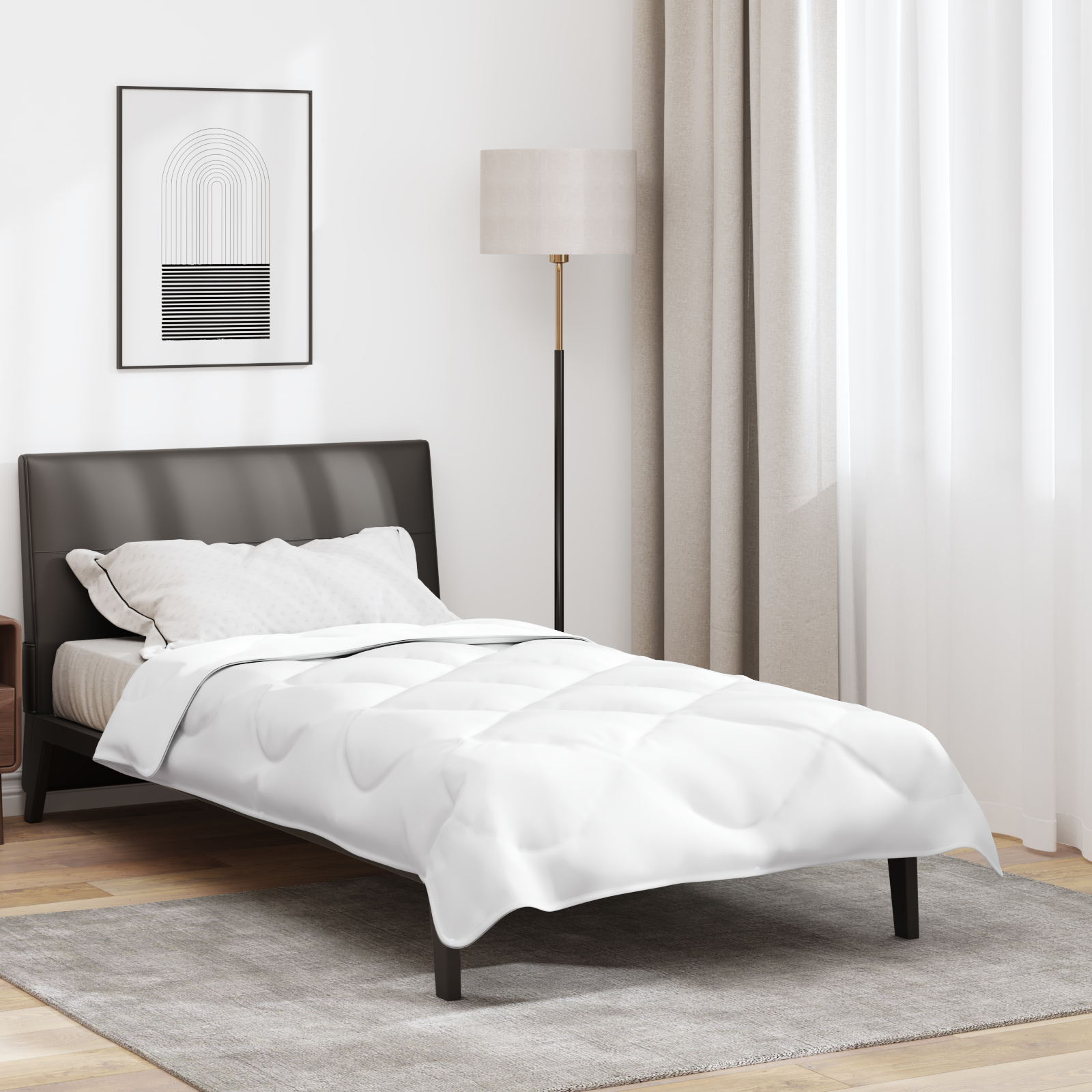 Couettes & Duvets Blanc 140 x 200 cm Microfibre - 2