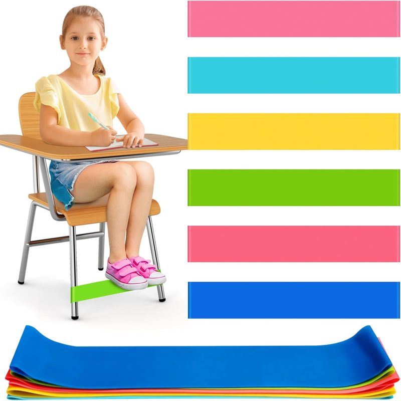 Cinto de atividades para cadeirinha infantil (conjunto de 6), alça para cadeira de reabilitação de TDAH, anel elástico de ioga - 3