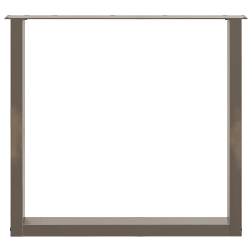 Maison Exclusive - Pieds de table à manger en U, 3 pièces, acier l, 90 x (72-73) cm - 5