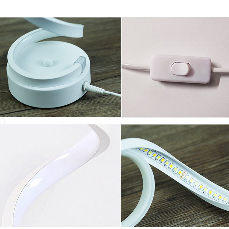 Lampada da tavolo moderna a spirale, 3 opzioni di colore, lampada da tavolo a LED, lampada da comodino, lampada da scrivania - 4