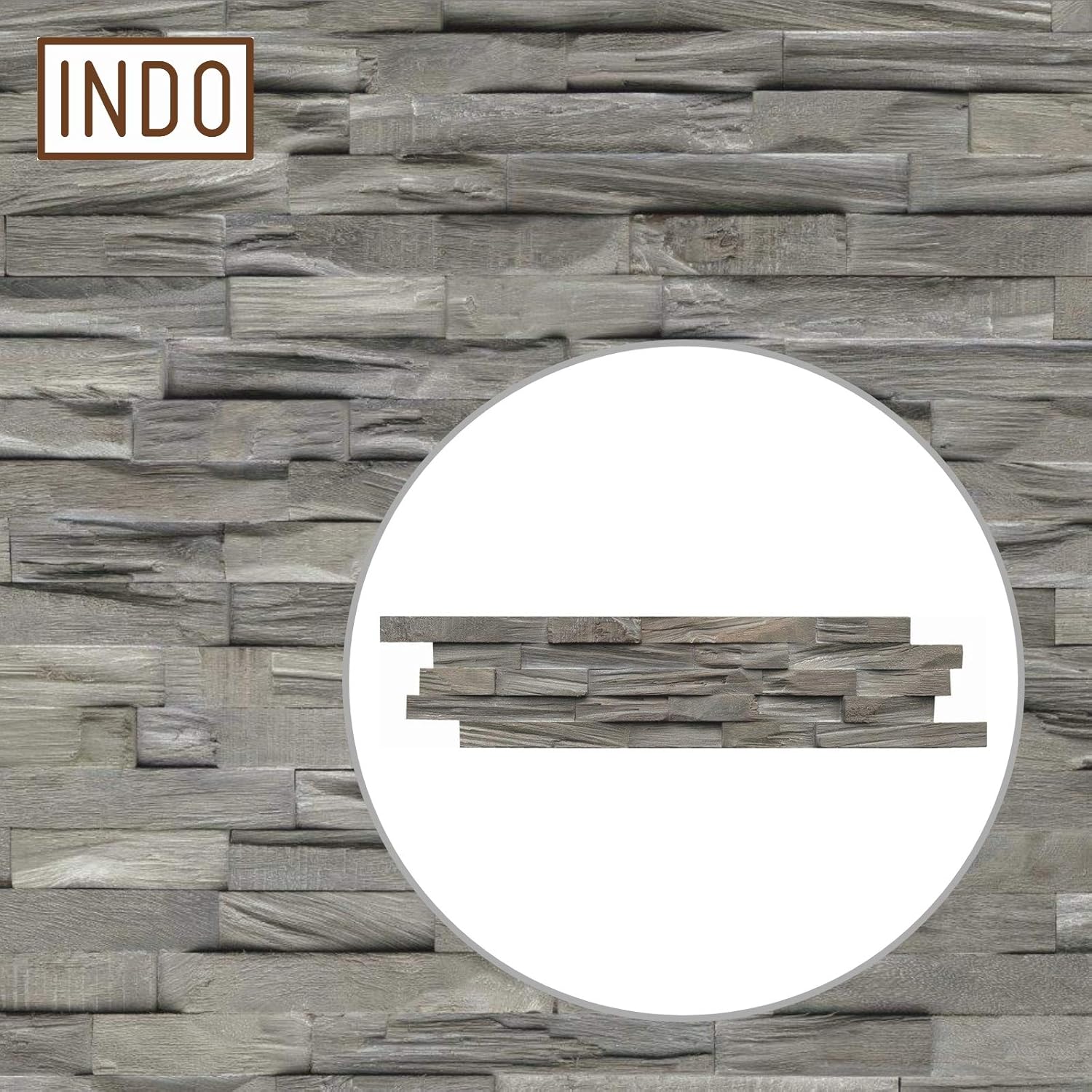 Revestimiento de pared de madera premium INDO Beachwood Hevea Gun ...