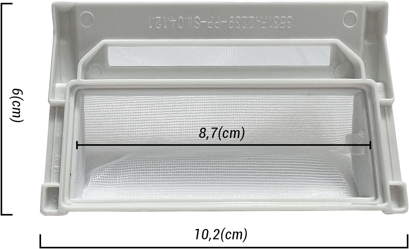 Custodia Filtro Pelucchi Per Asciugatrice LG - Facile Da Installare E Pulire (Riutilizzabile)