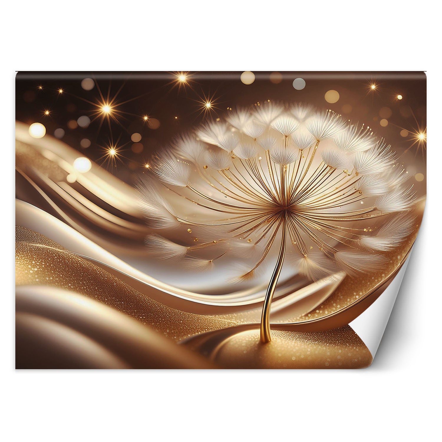 Fototapeta, Kwiaty, złoty blask 150x105