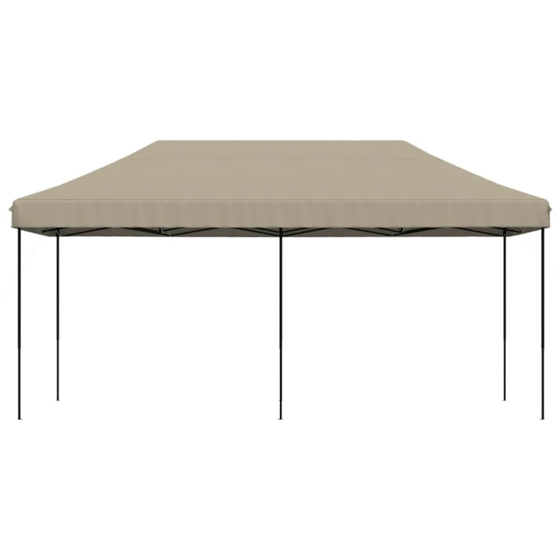 Tente de réception pliable escamotable taupe 580x292x315 cm - 3