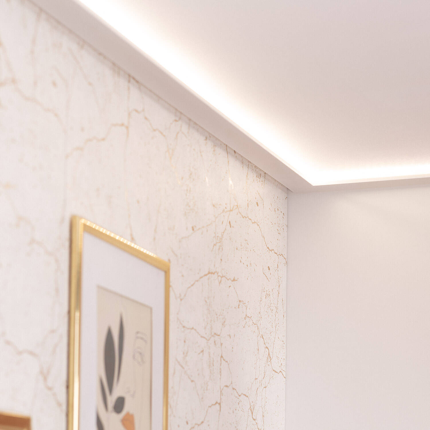 - Moldura para Tira LED 2m | Iluminación Indirecta y Difusa | Fácil Instalación | Para Tiras de Hasta 18mm Blanco PS P.S. - 5