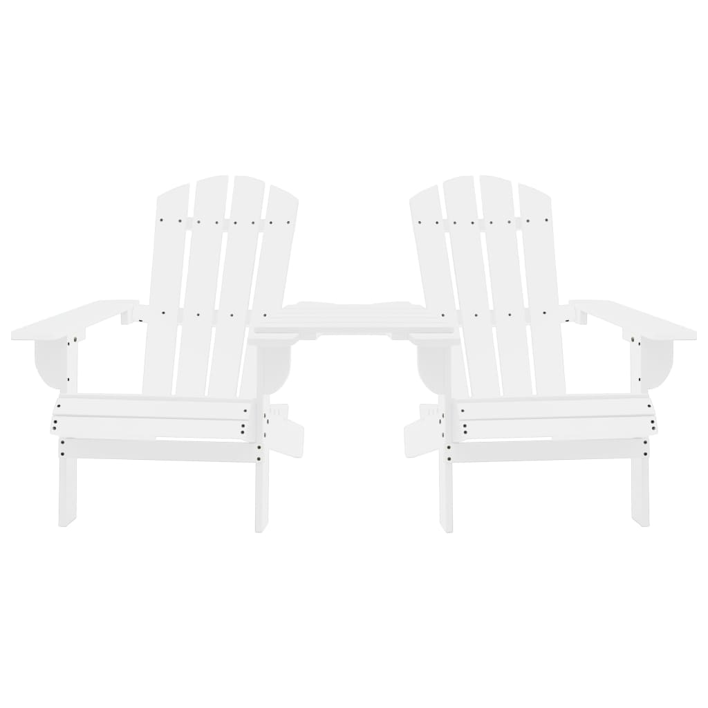 Maison Exclusive - Sedie da Giardino Adirondack con Tavolino in Legno Abete Bianco - 2