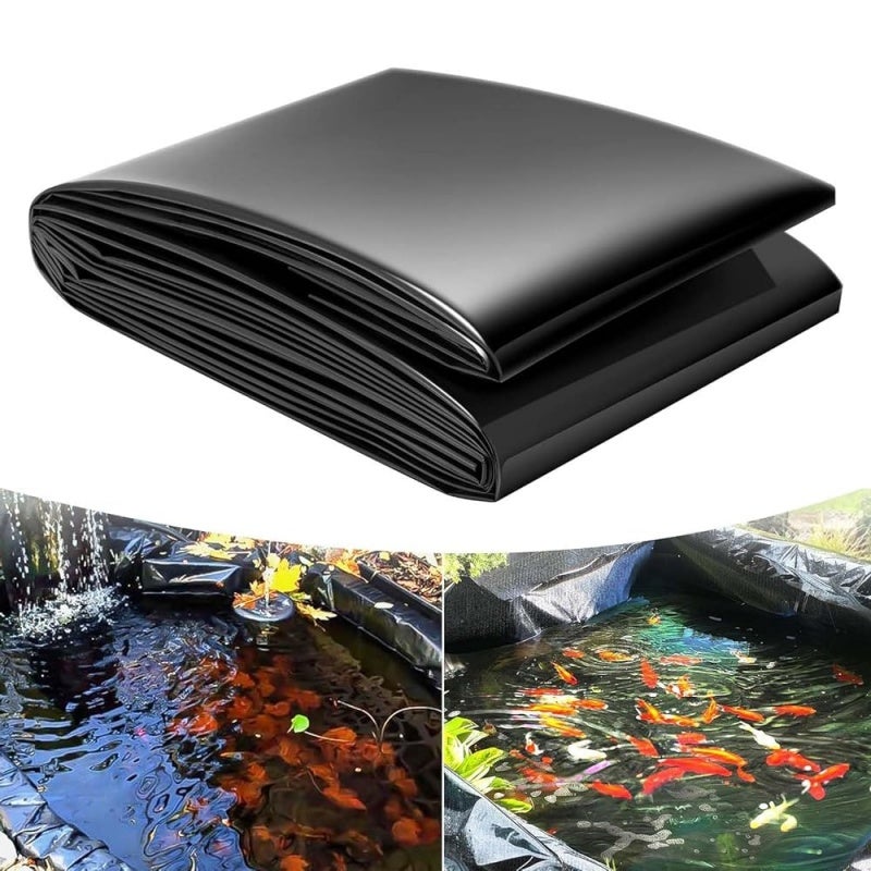 Sientice revestimiento plegable para estanques, negro, 300 x 400 cm — membrana impermeable para exteriores y revestimiento de retención de agua