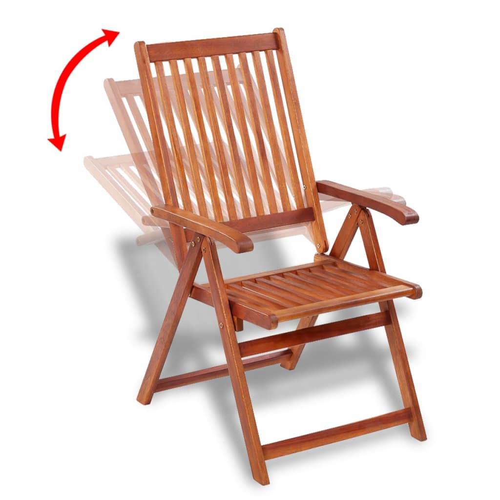 Maison Exclusive - Chaises pliables de jardin lot de 2 Bois solide d'acacia Marron - 4
