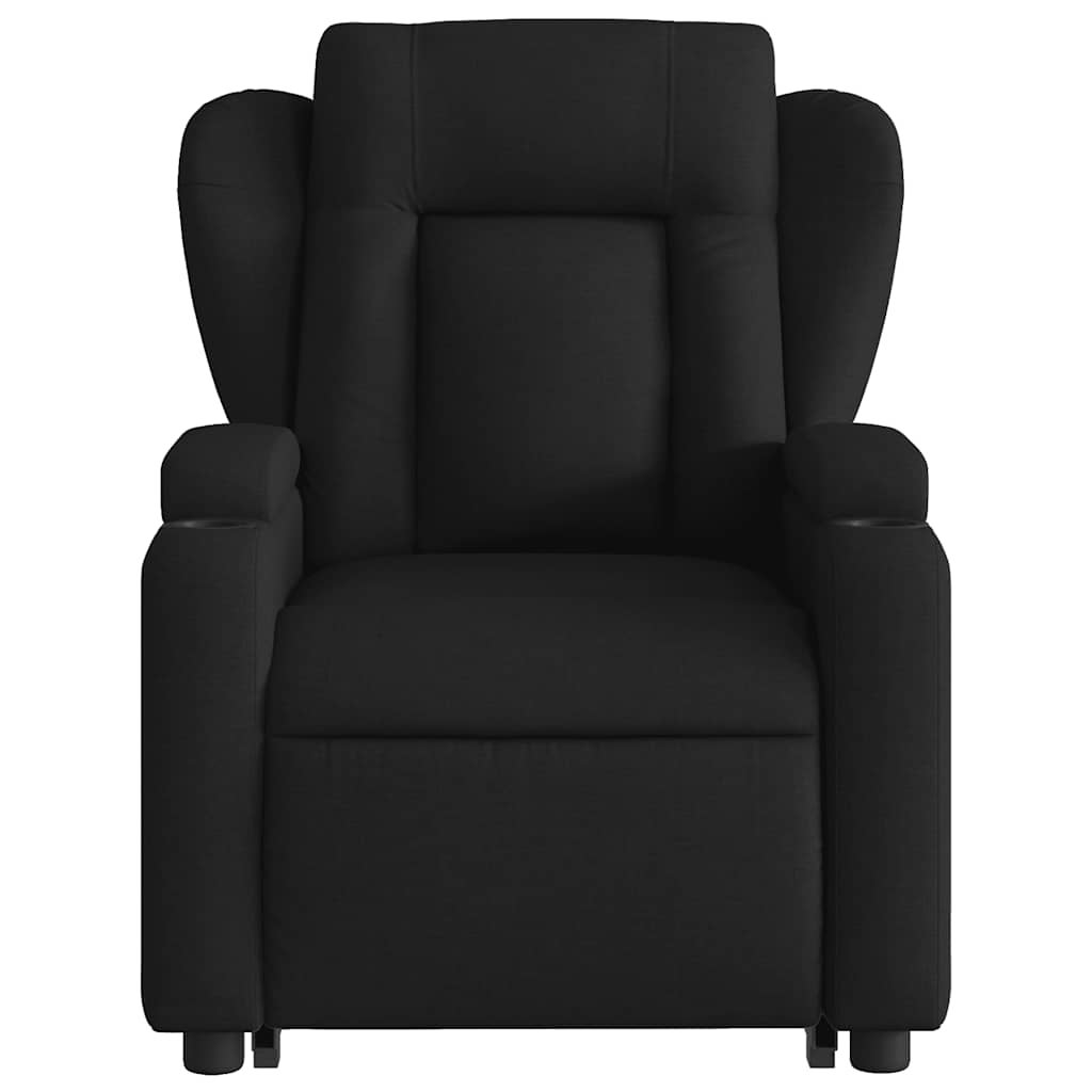 Fauteuil de massage inclinable Noir Tissu - 9