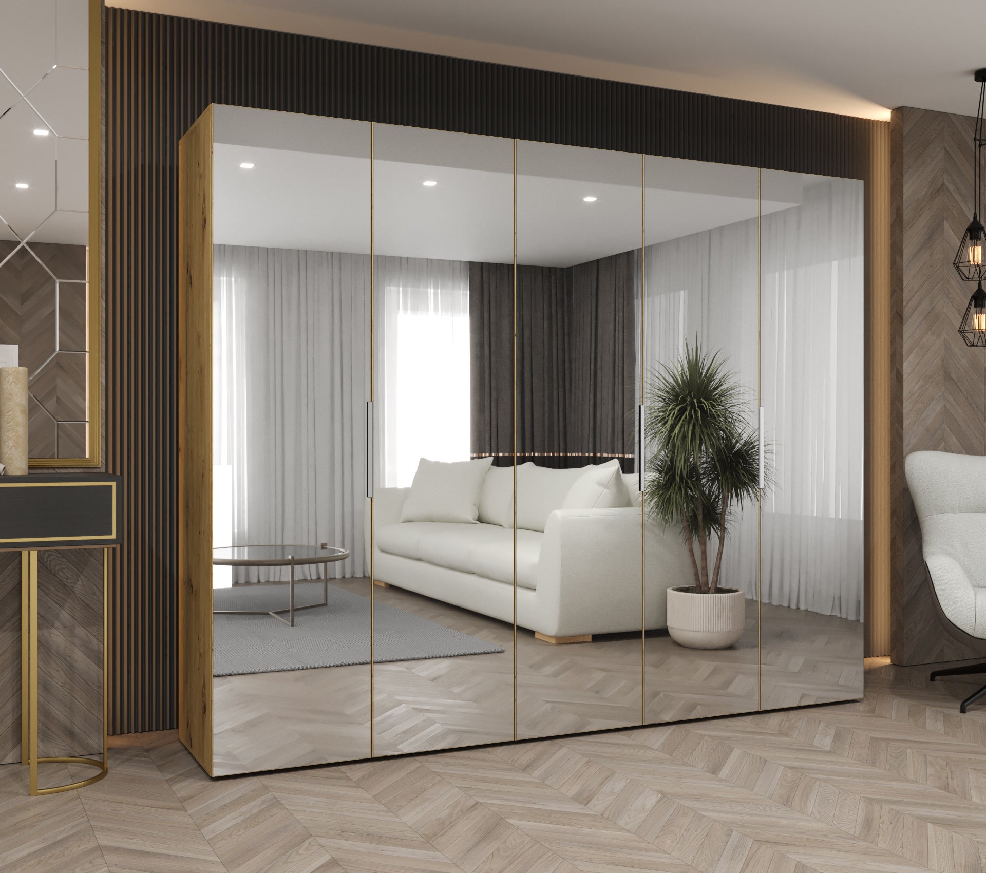 Szafa uchylna otwierana Marbella 3 250 x 52 x 202 cm artisan + u. kaszmir Abiks Meble - 2