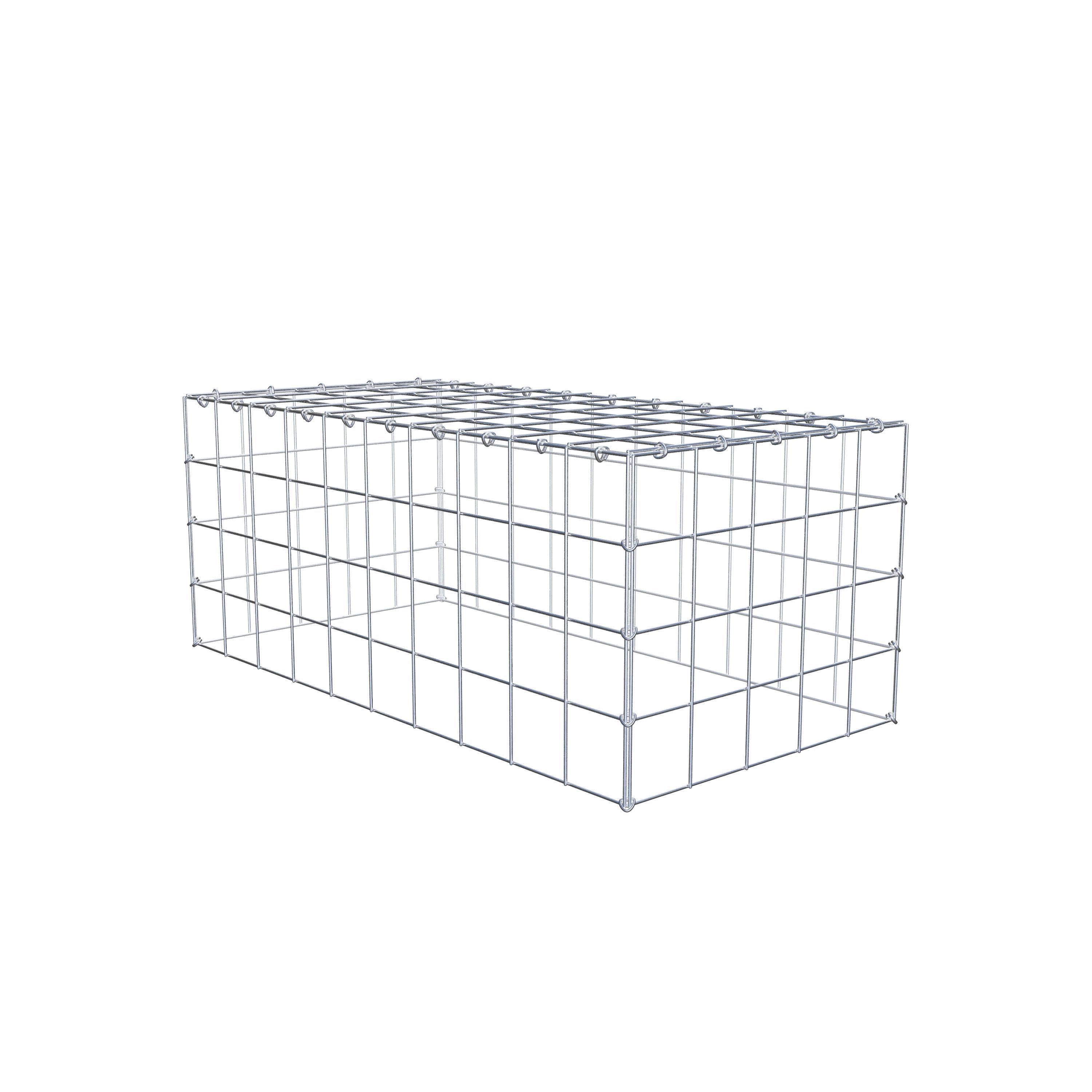 Gavión para apilar en acero galvanizado 100x40x50cm (LxAxP), malla 10 x 10cm, Anillo en C, sin rejilla inferior - 7