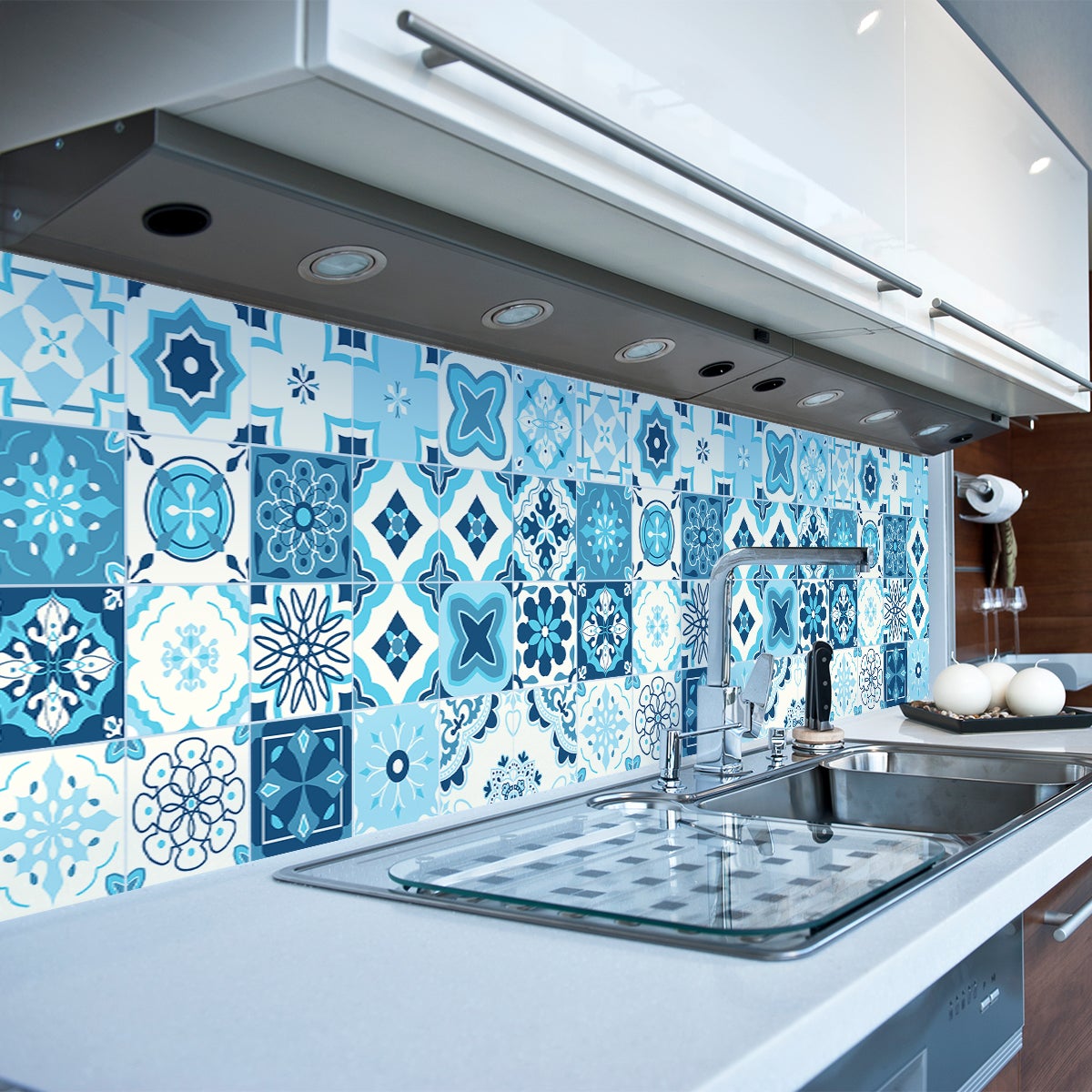 9 adesivi piastrelle azulejos grazilda - Sticker adesivo - adesivi murali - 9stickers15x15cm - 3