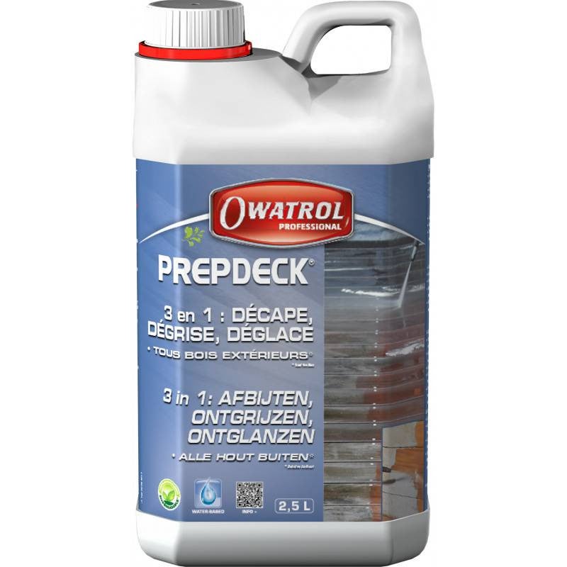 Redukuje warstwę glazury, usuwa brud, zdziera Owatrol Prepdeck 2.5L