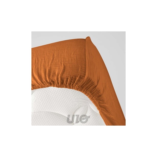 Drap Housse Gaze de coton - Bonnet 30 Cm - Plusieurs Tailles - Plusieurs Coloris_ - 200x160cm - marron