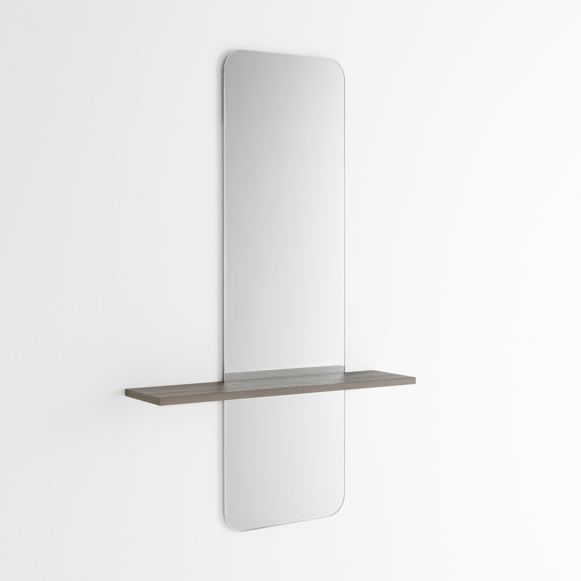 ARHome Espejo Redondo Bronce Con Estante, 60 X 60 X 22 Cm