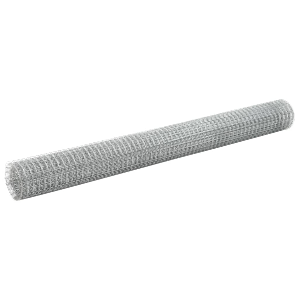 Clôture | Grillage pour volière acier galvanisé 10x1,5 m argenté CFW39786 - 2