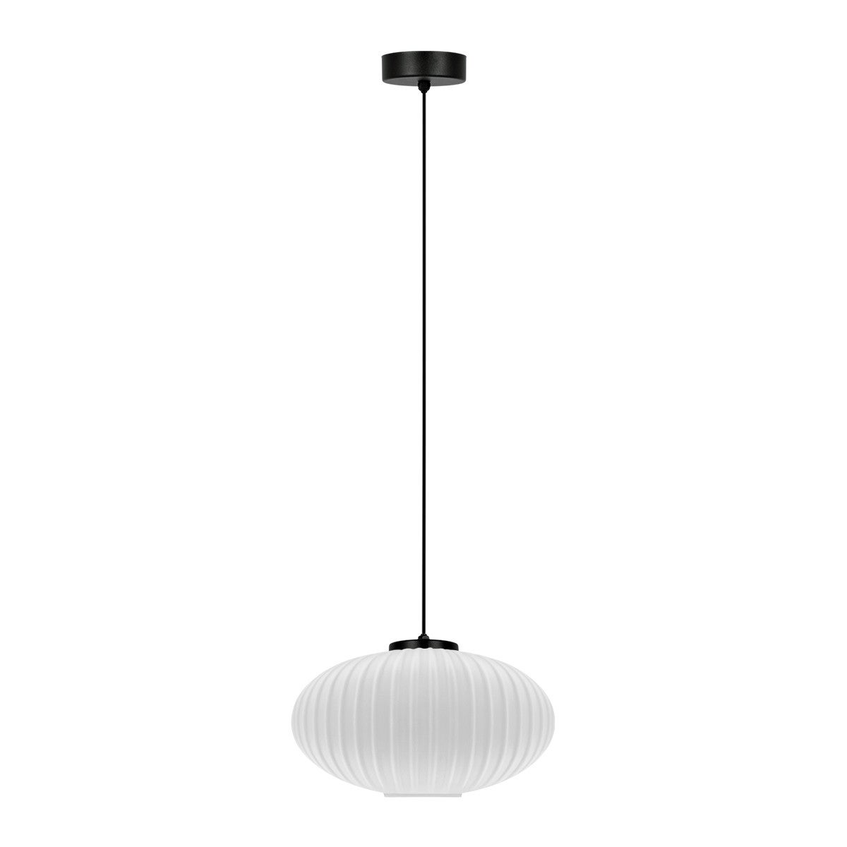 Lampa wisząca PESO czarno-biała 1xE27x20W szkło wym:90x30x30cm IP20 Kaja