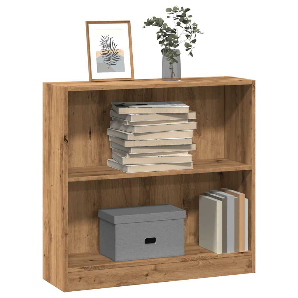 Bibliothèque pour Séjour en Bois Marron H. 24 x l. 80 x P. 24 cm - 2