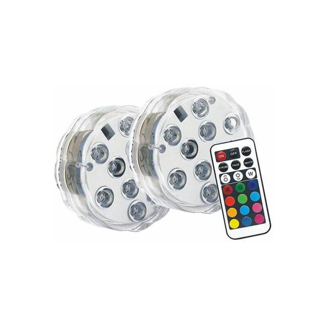 Zestaw 2 podświetlanych kamieni, oświetlenie RGB, pilot w zestawie, wodoodporność IP68 (SKU produktu: 95197458 | SKU Oferty: lehuamwj200)