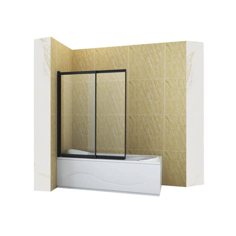 SILLA Parawan nawannowy SPENCER 2-skrzydłowy 100x150 cm Rozsuwany Czarny