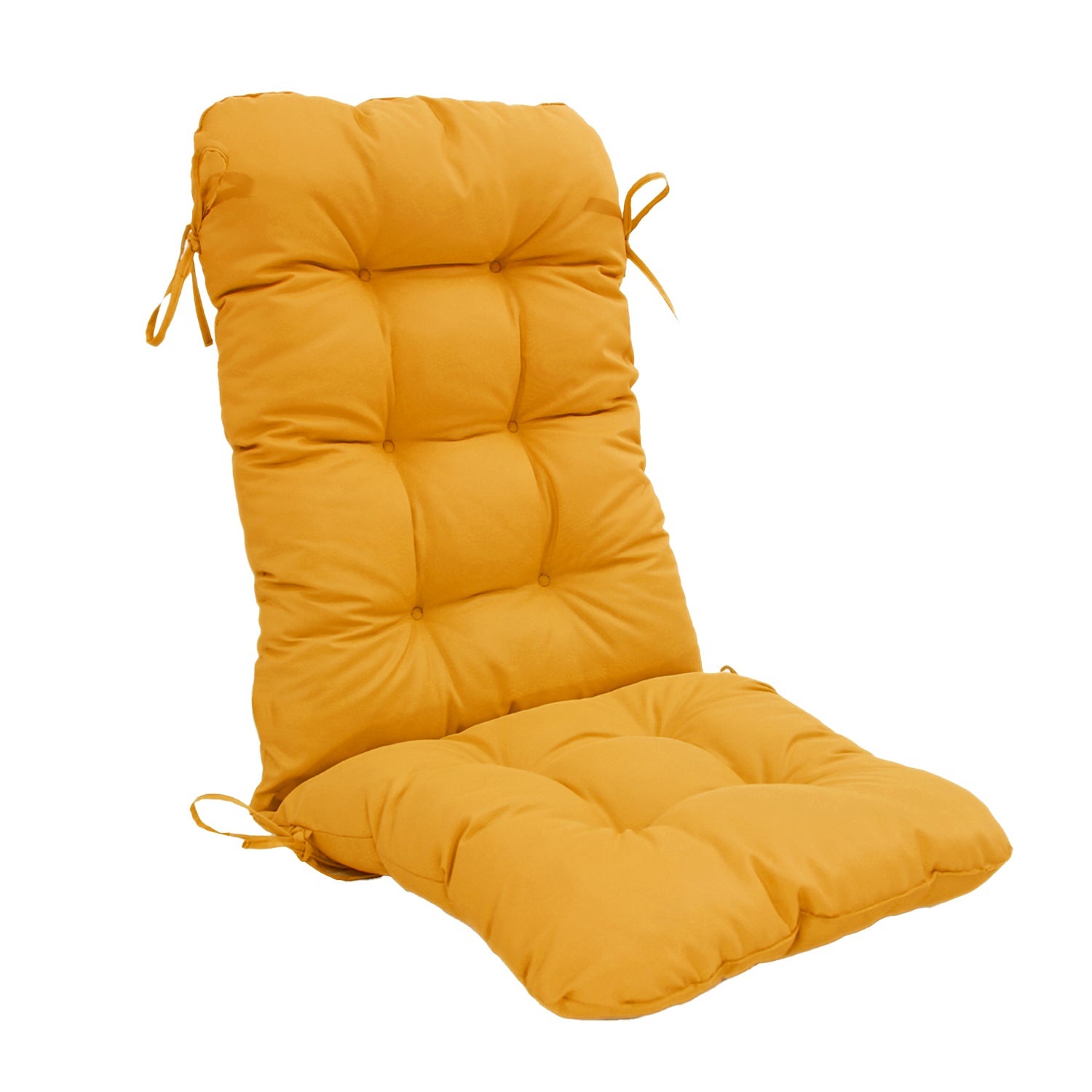 Coussin pour chaise avec dossier - Capitonné - 50x120x8cm - Jaune - 3