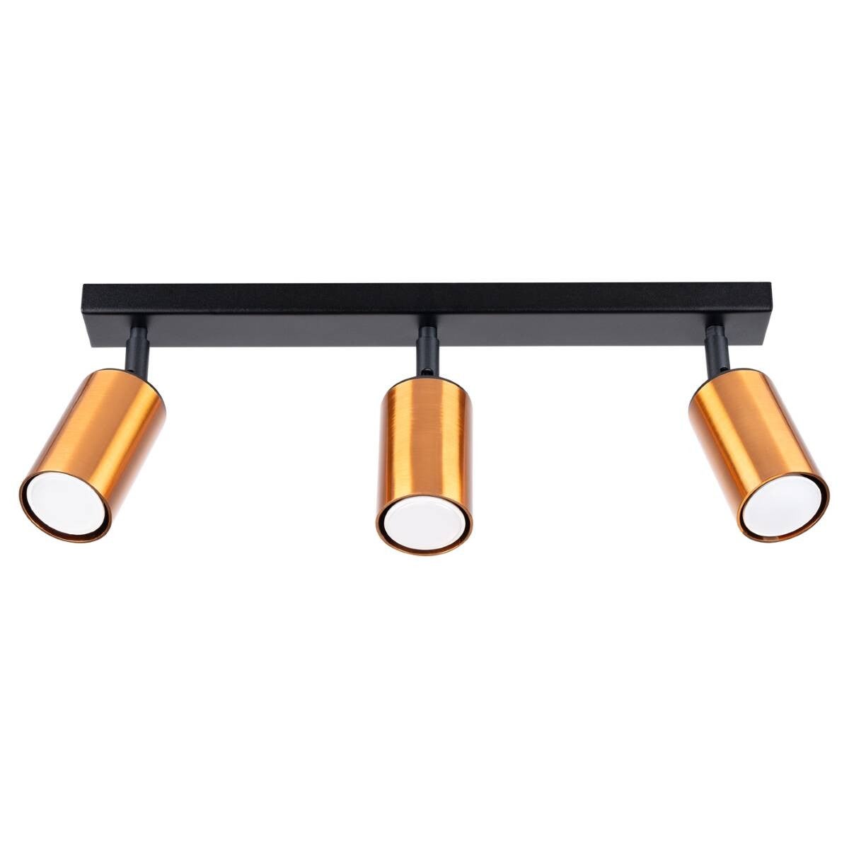 Lampa sufitowa wisząca Winx czarna-miedź 3xGU10x10W wym: 18,5 x 6 x 45 cm metal Sollux Lighting
