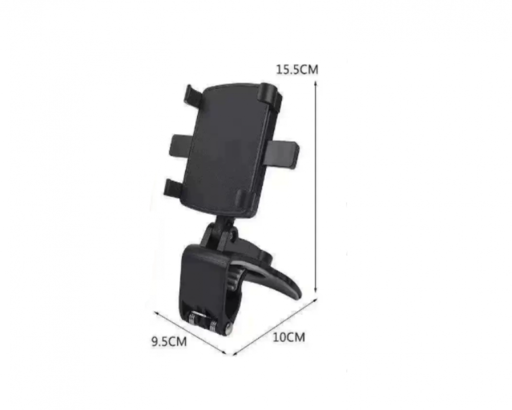 Support Téléphone Voiture Pour Tableau De Bord - Rotation 360°, Fixation Clip, Neuf
