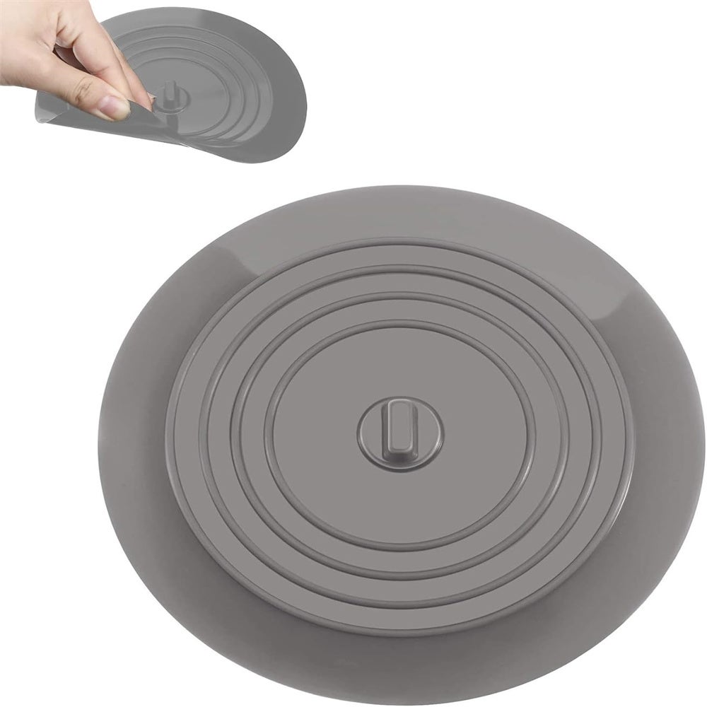 VGOL Lot De 2 Bouchons D'Étanchéité Ronds En Silicone 50 Mm Pour Évier De Cuisine - Blanc