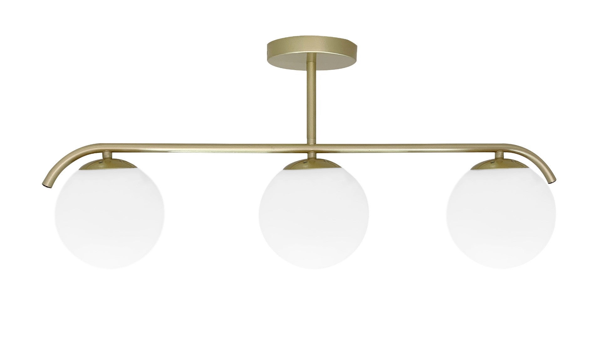 Lampa sufitowa Amadeo mosiężno-biała 3xE14x40W wym: 29 x 69,5 x 14,5 cm szkło Candellux
