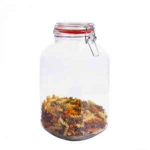 Bocal De Conservation En Verre Borosilicate 1600 Ml - Forme Pétale, Couvercle Bambou étanche, Pour Café Ou Thé