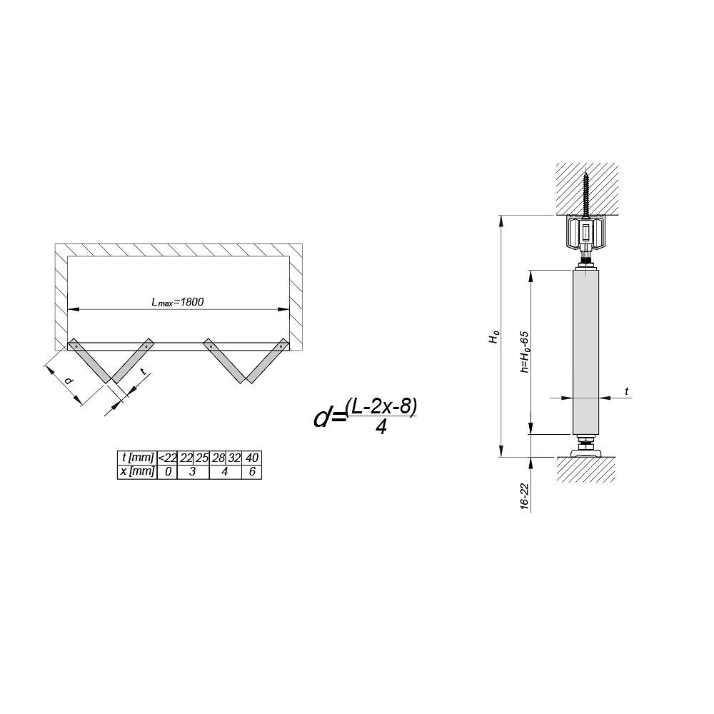 Système coulissant pliant SLID'UP 140 pour porte de séparation 4 panneaux - rail 1,8 m - 25 kg - 5