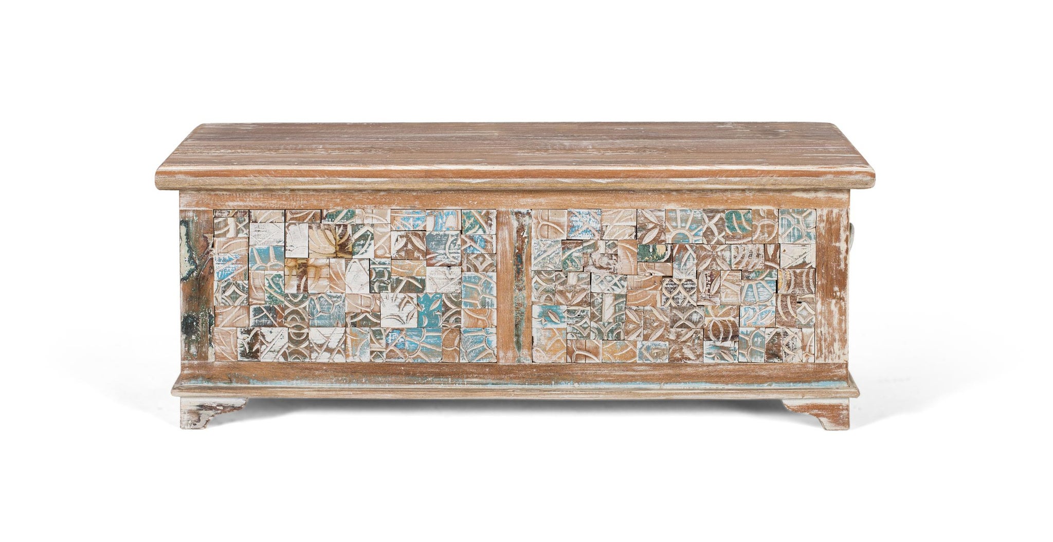 Comodă din lemn de mango 105 cm, stil rustic mediteranean - 41x106x42 GINER Y COLOMER