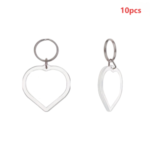 50 Portes-clés Acrylique Vierges Avec Insert Photo - Rectangulaires - Neuf