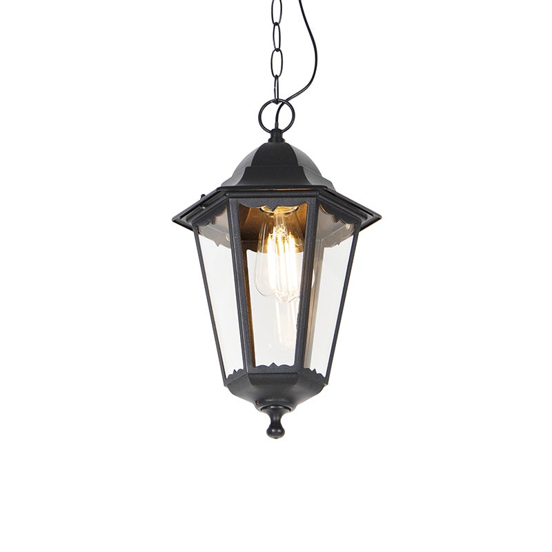 Klasyczna lampa wisząca zewnętrzna czarna IP44 - Havana Up