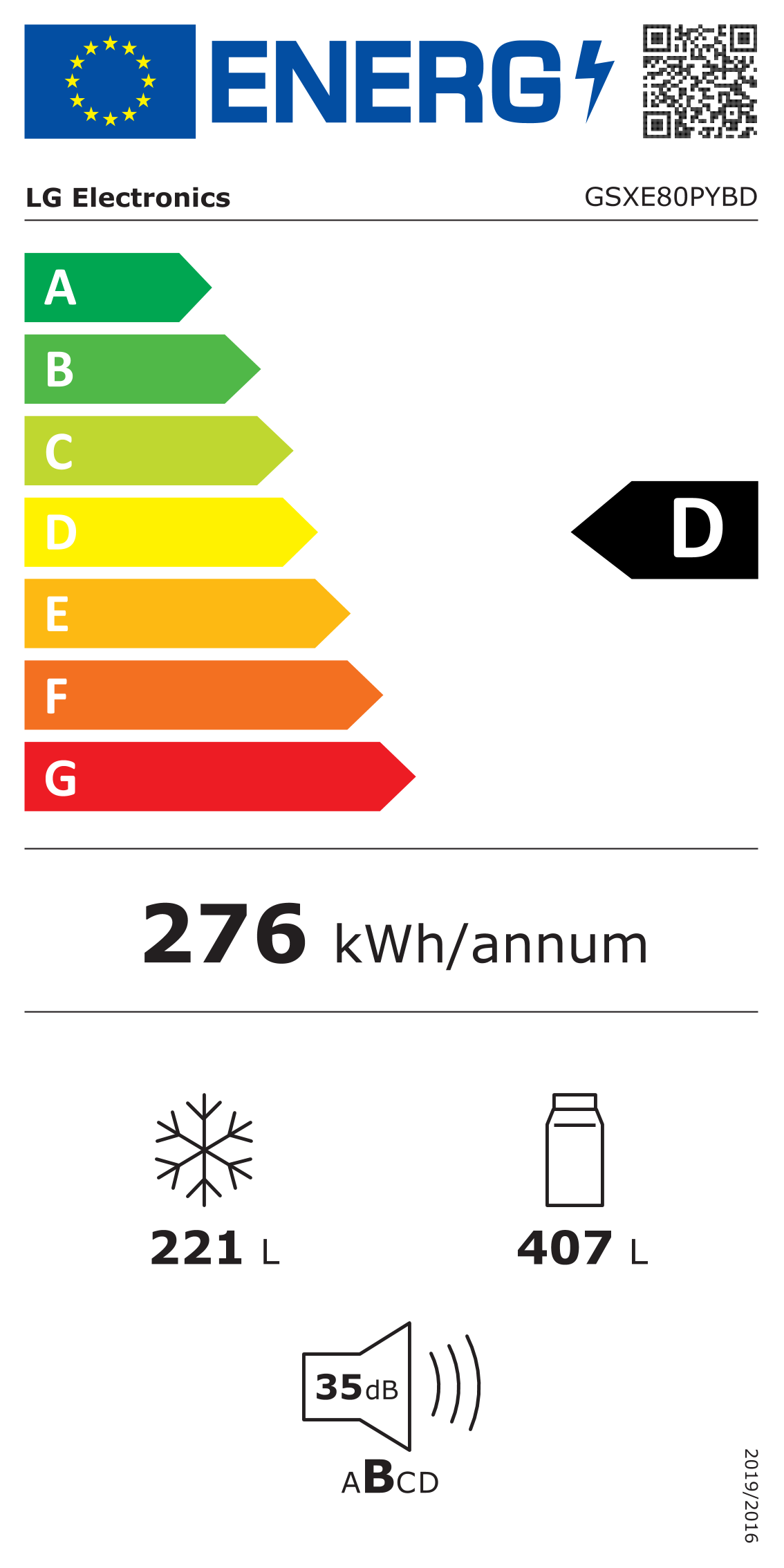 Réfrigérateur américain 91.3cm 628l ventilé - Lg GSXE80PYBD - 6