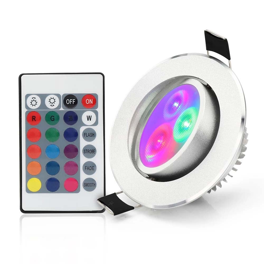 10 pcs LED Plafond Encastré 5W RGB, Spots LED avec Contrôleur RGB, Lampes Suspendues Modernes, Éclairage Intérieur Salon, Cuisine, Chambre - 5
