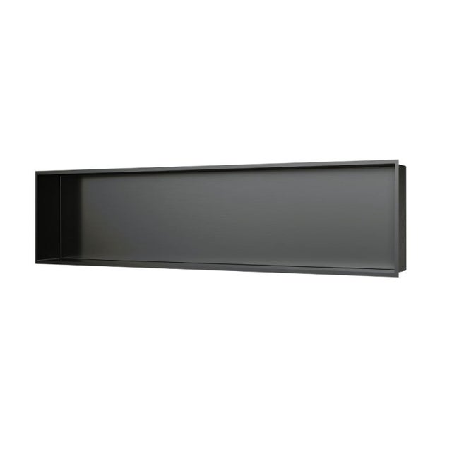 Aurum Niche de Douche à encastrer, Acier Inoxydable 304, 120x28x10cm, Gun Métal brossé PVD (SATAURN12128BGM)