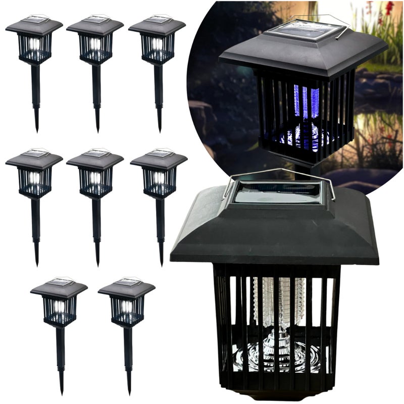 BLIXTAR 8x Lampka Solarna Owadobójcza 2w1 Lampa Ogrodowa LED Latarenka na Komary