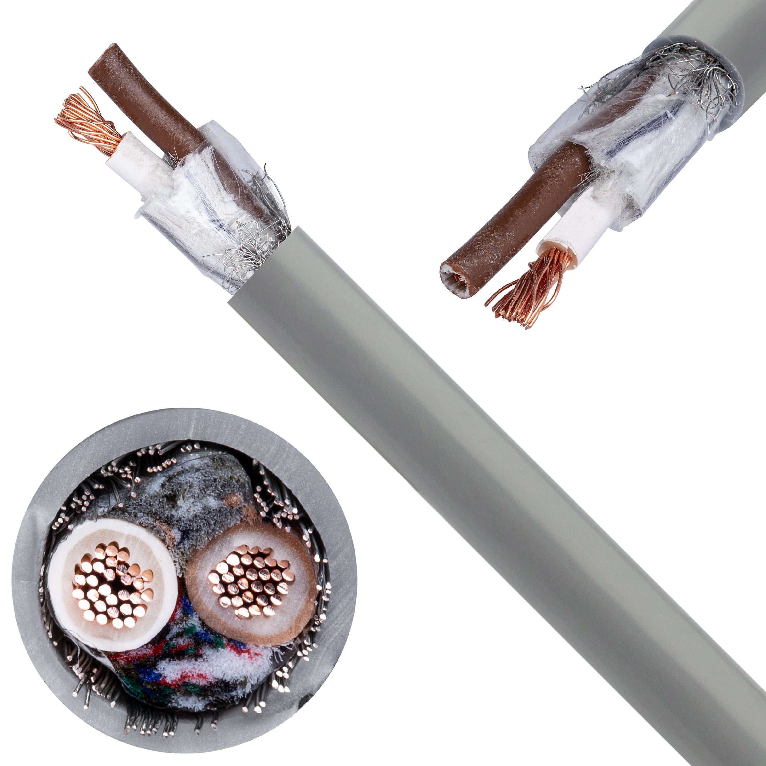 Kabel sterowniczy BiT LIYCY 2x0,75mm2 szary 300/300V ekranowany olejoodporny linka Bitner 500m