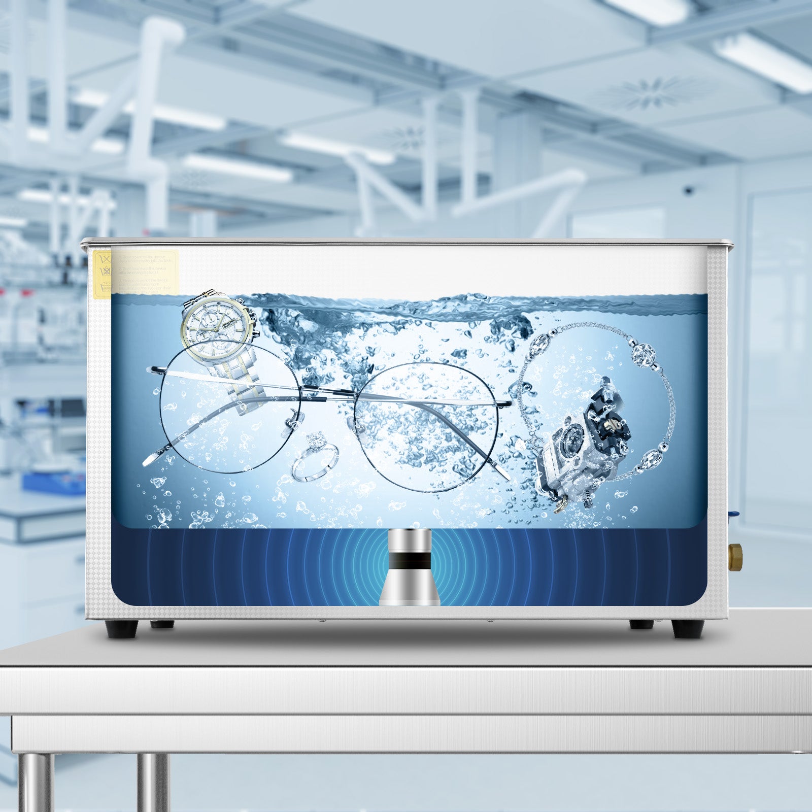 30L Nettoyeur à Ultrasons Inox Portable VEVOR Professionnel Machine à Laver Bijoux avec Digital Affichage Ultrasonique pour les lunettes montres outil - 8