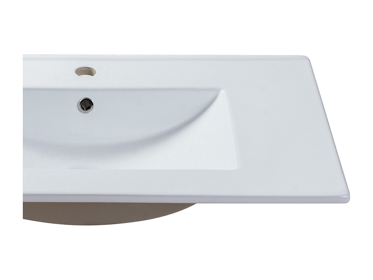 Vasque à encastrer blanche rectangle en céramique - 81 x 46,5 cm - MOTIAC - 5