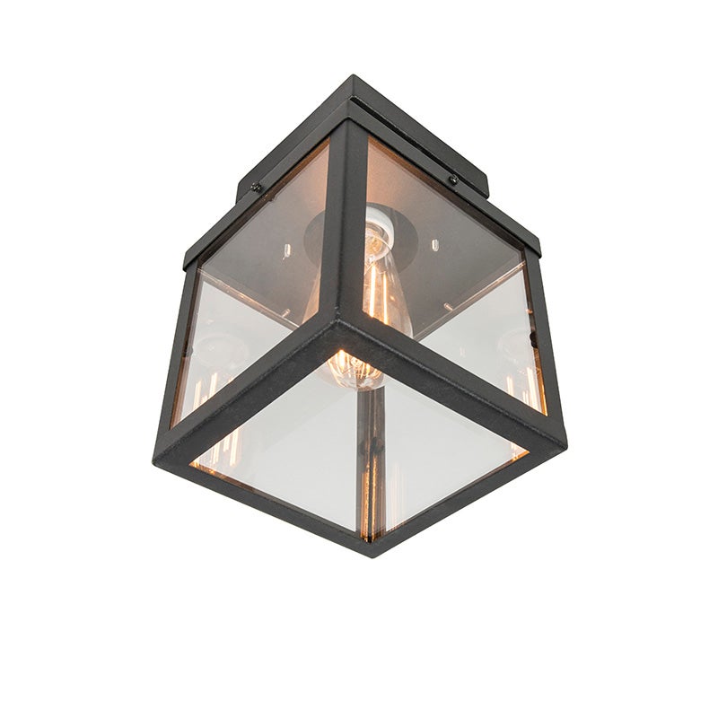 Industrialna lampa sufitowa zewnętrzna czarna 1-światłowa - Rotterdam