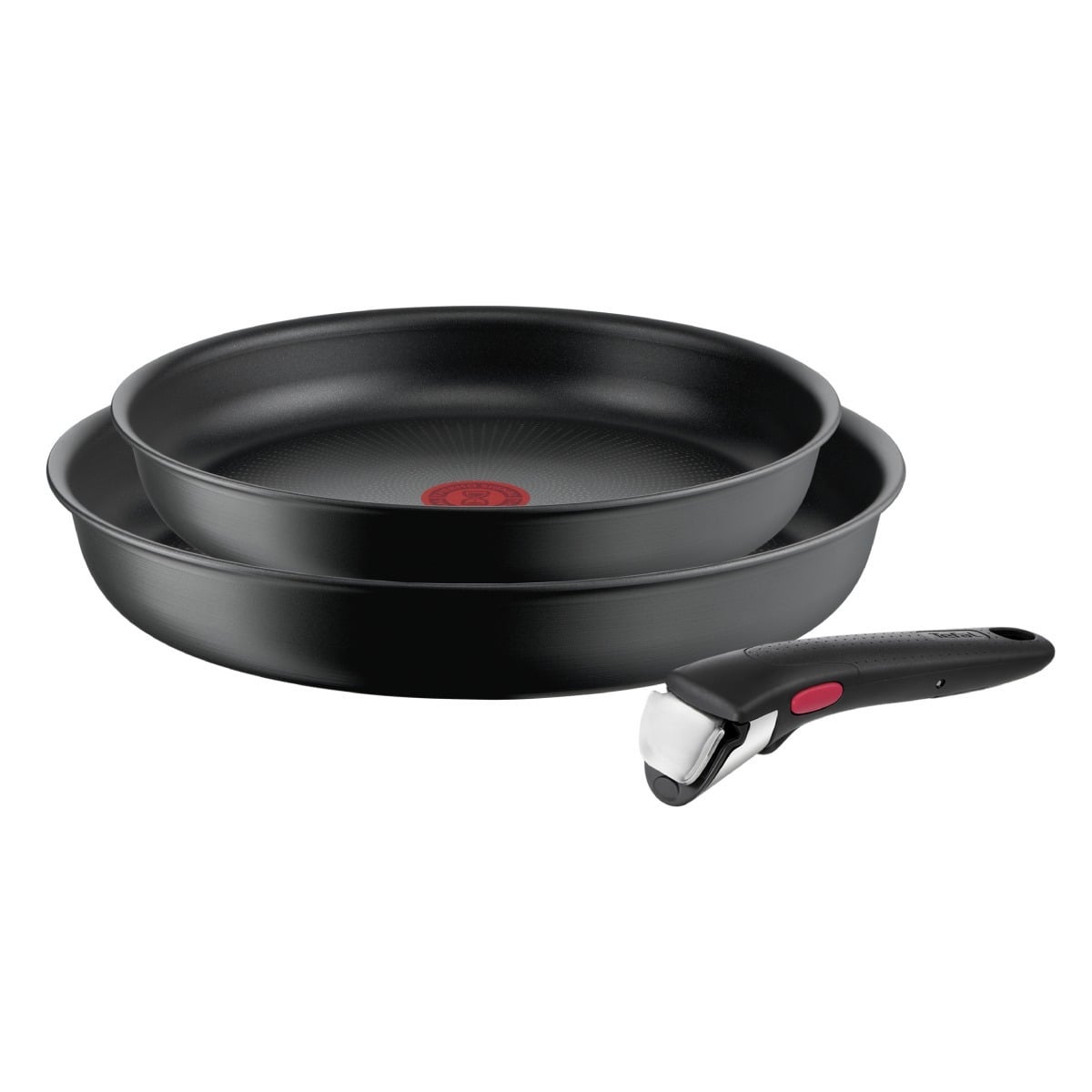 Set de 3 piese Tefal Ingenio Ultimate L7649343, tigaie 22/26 cm, maner detasabil, invelis antiaderent Titanium, indicator Thermo-Signal™, baza Therm 3buc