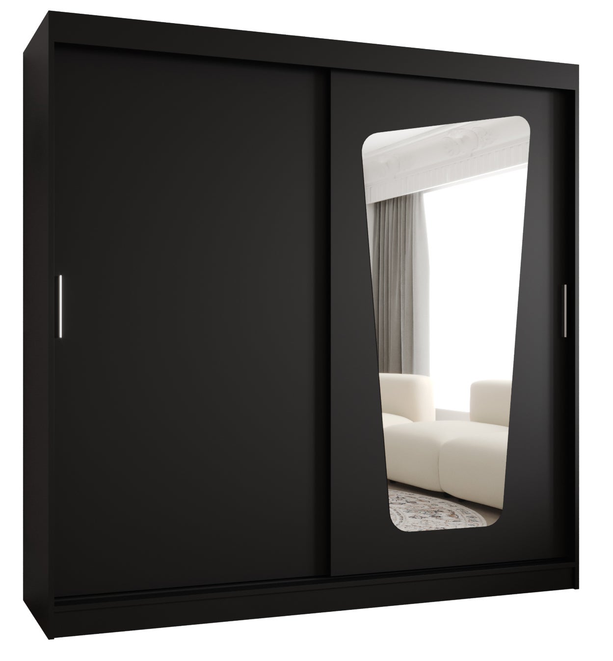 Szafa przesuwna garderoba MOKA 200 x 62 x 200 cm Czarny