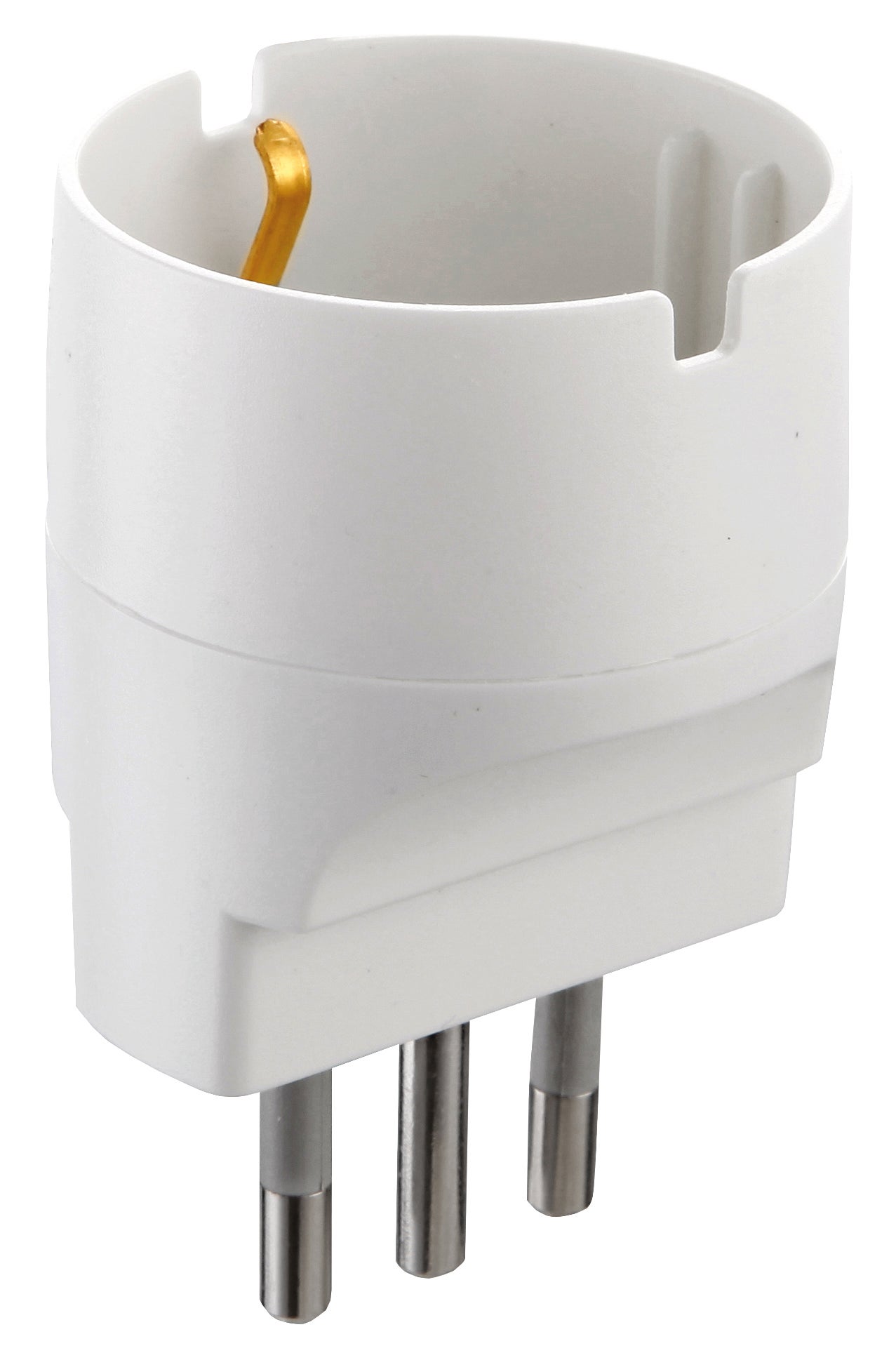 Adaptateur Prise Mâle France (type F) Vers Prise Femelle Schuko - Blanc - Neuf Avec Garantie 2 Ans