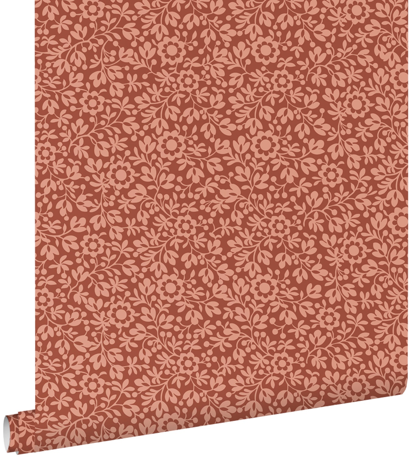 Tapeta kwiaty terakota - 50 x 900 cm - ESTAHOME