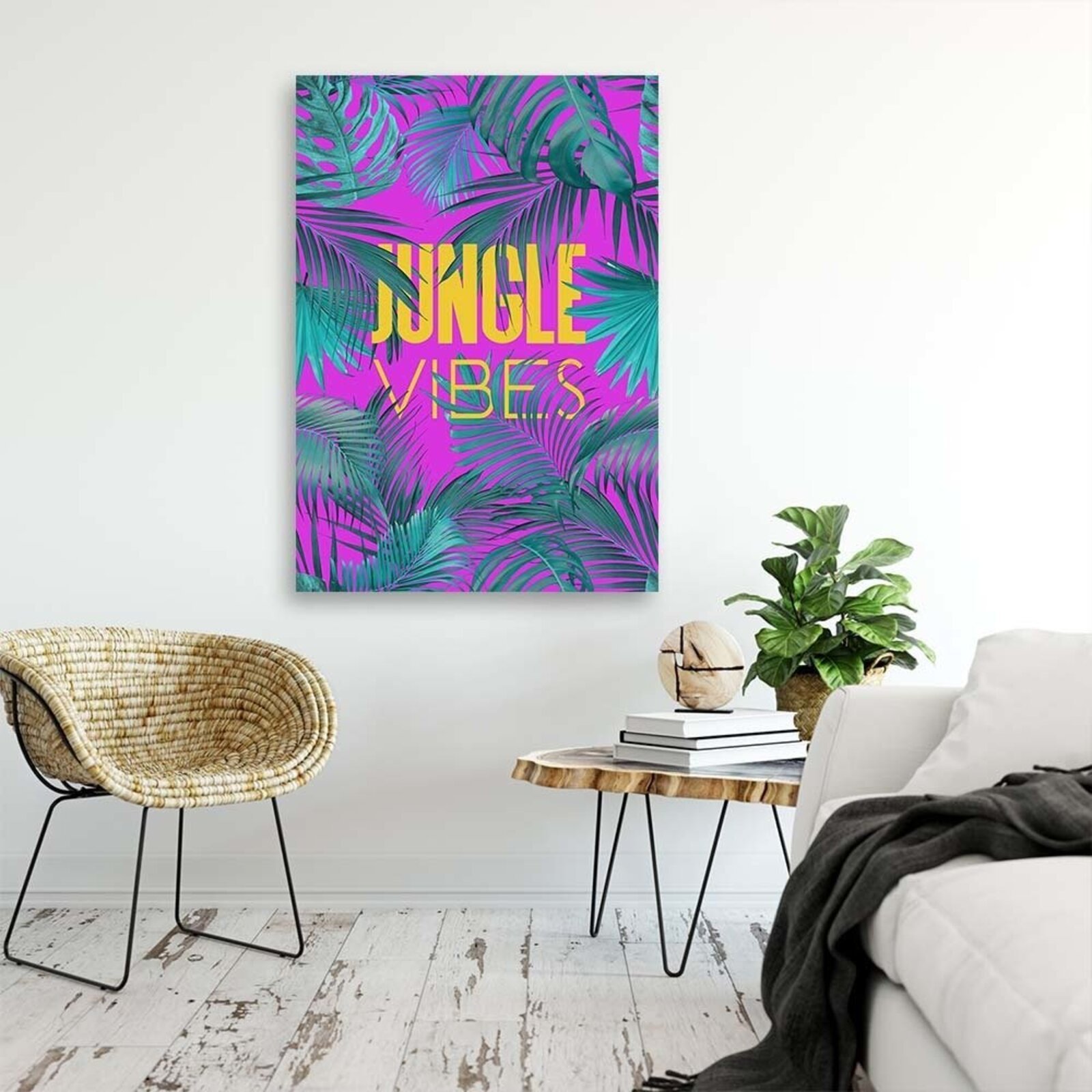 Tableau ambiance bois jungle - 70 x 100 cm - 3