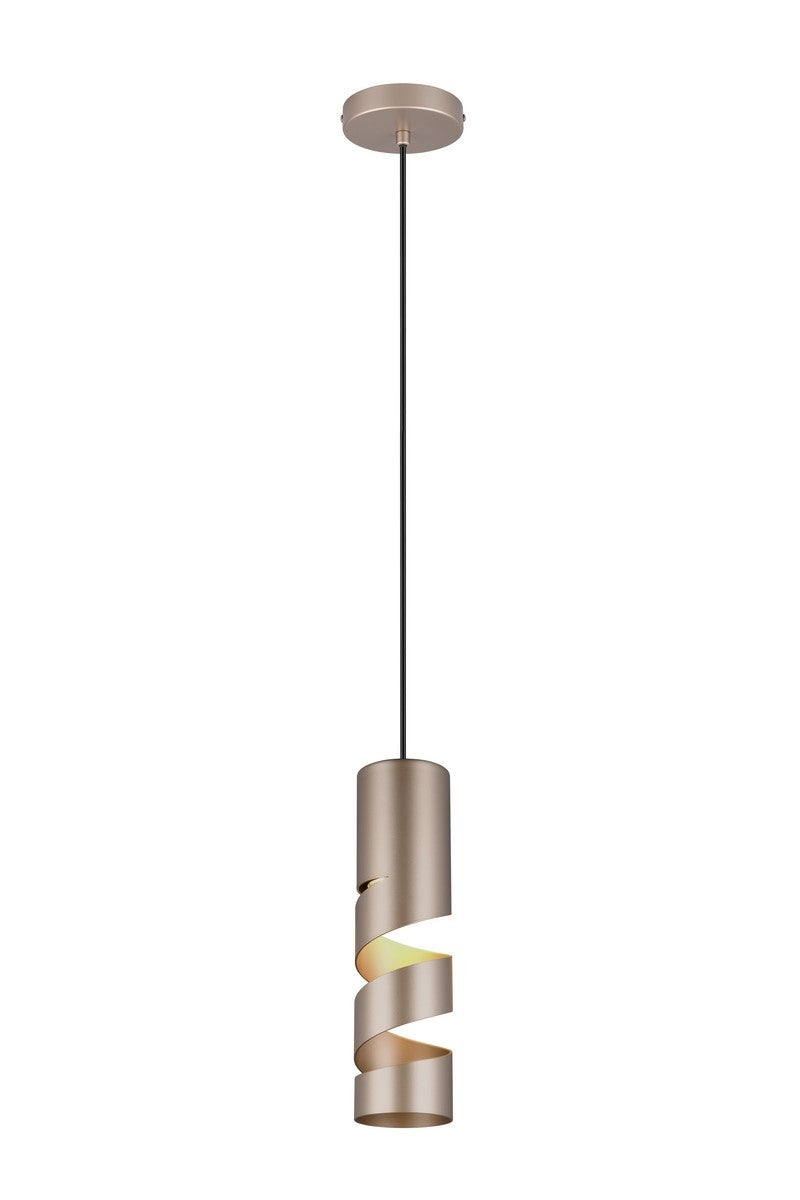 Lampa wisząca Stream brązowa 1xGU10x10W do kuchni wym: 150 x 12 x 12 cm metal Trio